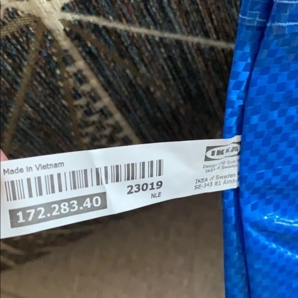 5 Ikea BAGS blue sturdy carrying plastic storage Spring Cleaning 🧽 no zippers